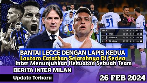 GacorInter Pesta 4 Goal Ke Gawang Lecce Rekor Goal LautaroImmobile X