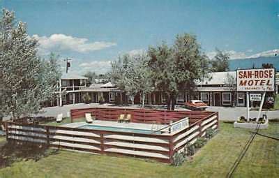 Kalispell Montana San-Rose Motel Swimming Pool Vintage Postcard J71025 ...