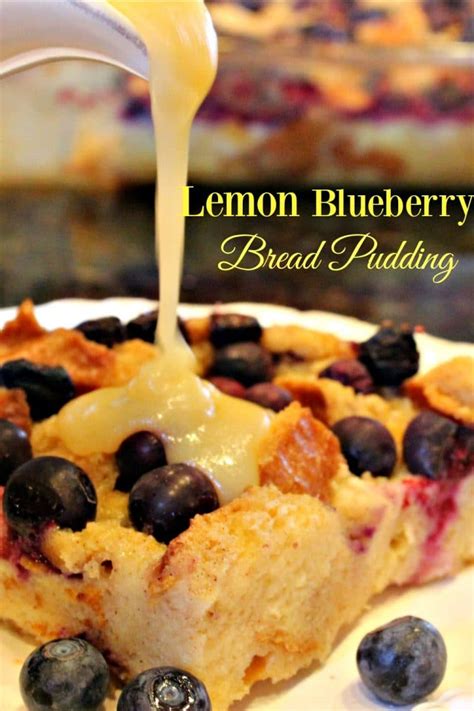 Lemon Blueberry Bread Pudding