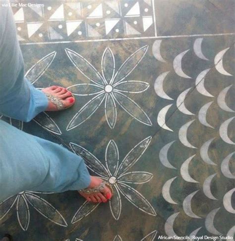 Easy DIY Fix: Concrete Floor Stencils | Hometalk