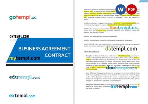 Contract Agreement Template Word