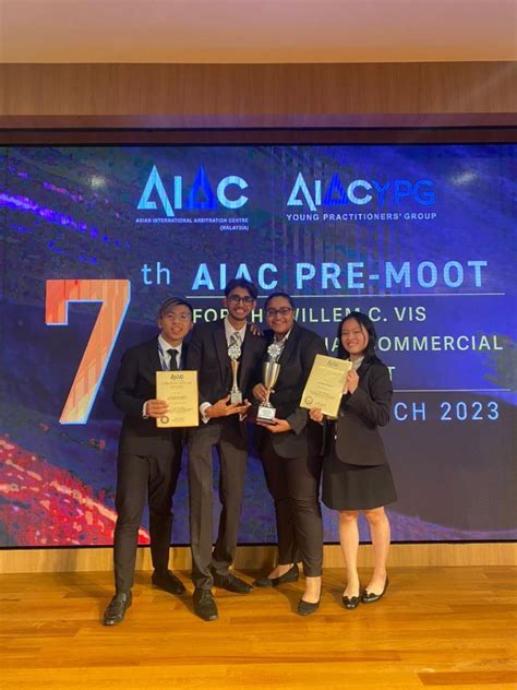 Mmu Emerges As Malaysian Champion At The 7th Aiac Pre Moot 2023