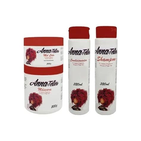 Kit Anna Telles Tratamento Completo Cachos Mel Cola 300g Shampoo