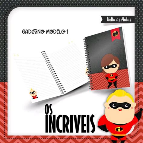 Caderno Os Incríveis Personalizado Elo7 Produtos Especiais