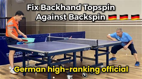 Ti Long Instructs And Corrects Backhand Topspin Against Backspin For