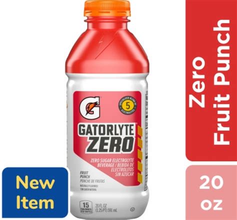 Gatorade® Gatorlyte® Zero Sugar Red Fruit Punch Sports Drink Bottle 20