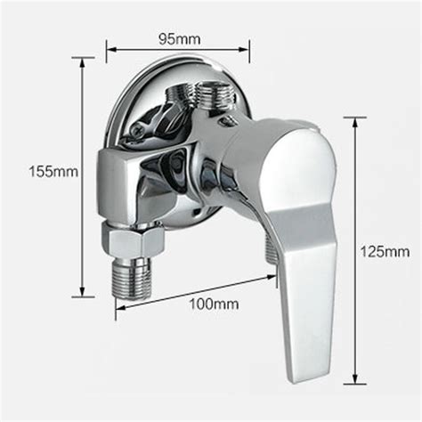 2020 Surface Mounted Brass Shower Faucet Valve In Wall Chrome Hot And Cold Taps Shower Switch