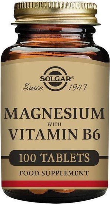 Magnesium + Vitamine B6 Solgar (100 tabletten) | bol.com