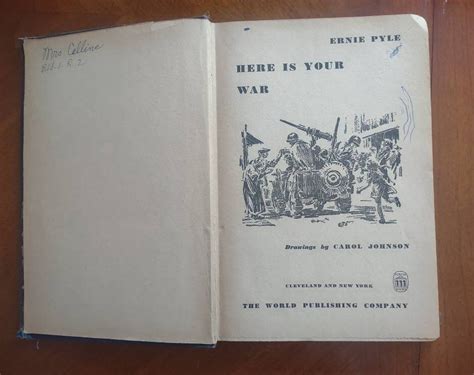 Here Is Your War Story Of G I Joe By Ernie Pyle Keen Etsy