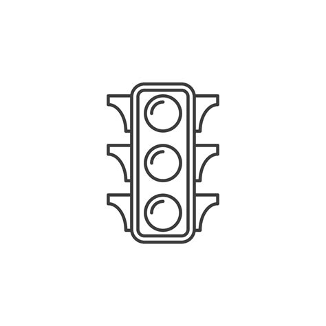 Vector Sign Of The Traffic Lights Symbol Is Isolated On A White