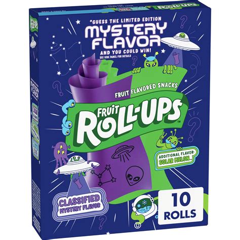 Fruit Roll-Ups Fruit Flavored Snacks Mystery Flavor and Solar Melon 10