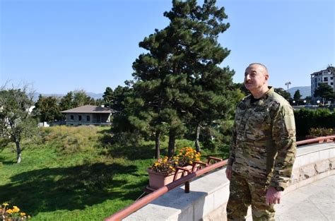 President Ilham Aliyev Raises National Flag Of Azerbaijan In Khankendi