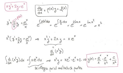 Ejercicio Resuelto De Ecuaciones Diferenciales Lineales De Primer