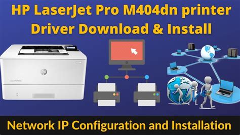 Hp Laserjet Pro M404dn Printer Driver Download And Install Local Network Configuration Youtube