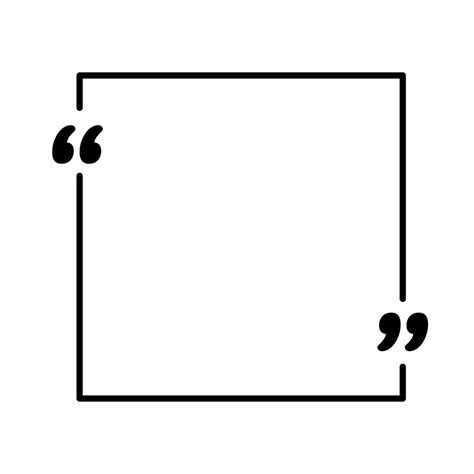 Quoting box. Quote frame with quotation marks. 26384312 Vector Art at