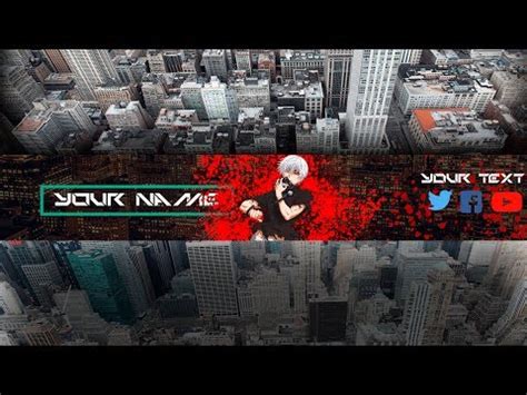 Free Banner Template Tokyo Ghoul | Photoshop 2017 - Velosofy