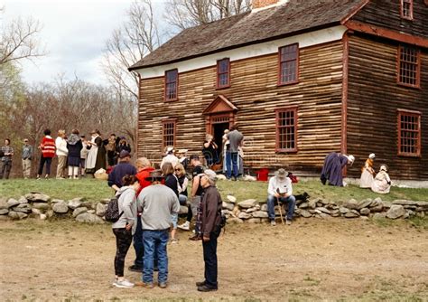 Visitors And Actors Gather Around The Historic Captain William Smith