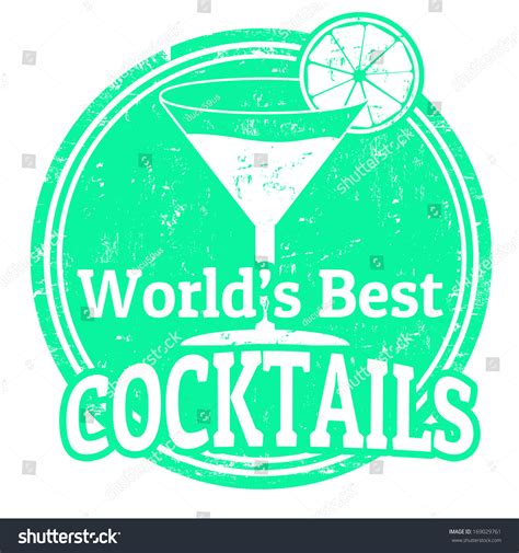 Grunge Rubber Stamp Word Cocktails Written Stock Vector 169029761