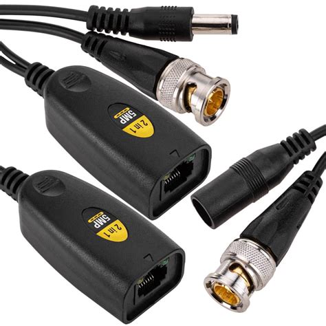 Balun Passive Video Power BNC DCJack To RJ45 Cablematic