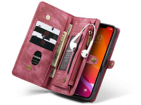 CaseMe 2in1 Wallet Case IPhone 12 Pro Max Hoesje Rood