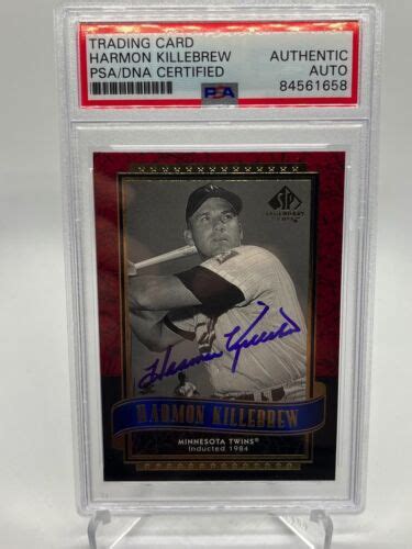 Harmon Killebrew Minnesota Twins 2003 SP Legendary Cuts Autograph PSA