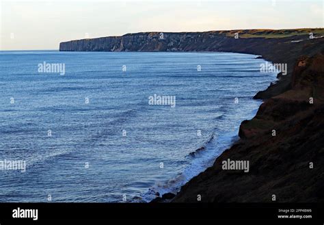 Hunmanby Sands Und Hunmanby Bay An Einem Frühlingsabend Mit Flut Und