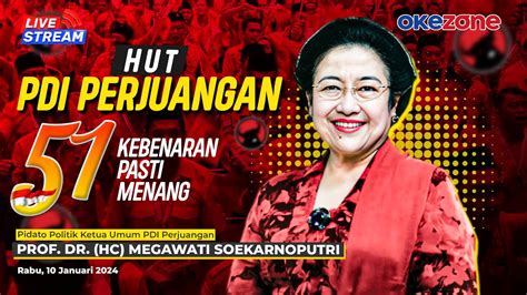 Live Peringatan Hut Ke Pdip Satyam Eva Jayate Kebenaran Pasti