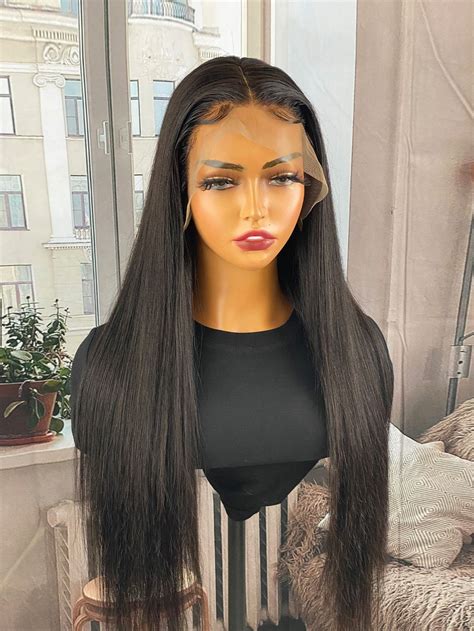 134 Lace Front 150 Long Straight Human Hair Wig Straight Human Hair Human Hair Wigs Wig