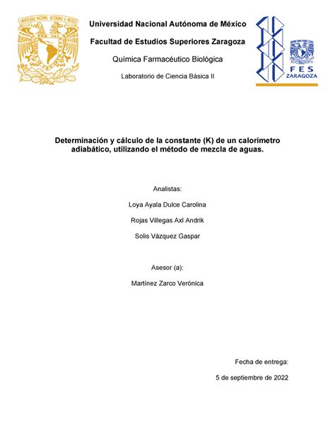 Informe Constante Del Calor Metro Universidad Nacional Aut Noma De