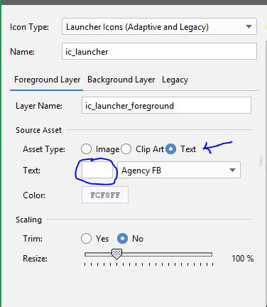 Android Studio Image Asset Launcher Icon Background Color Stack Overflow