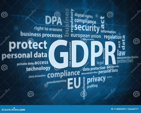 GDPR General Data Protection Regulation Stock Illustration