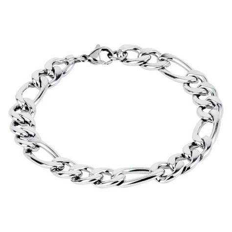 Male Stainless Steel Fashion Frill Silver Plated Men Bracelet Ffbl