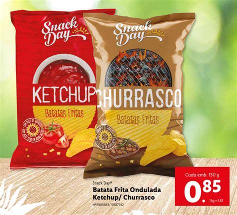 Promo O Snack Day Batata Frita Ondulada Ketchup Churrasco G Em Lidl