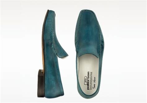 These Pakerson Petrol Blue Italian Handmade Leather Shoes Are The