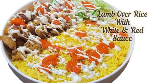 Lamb Over Rice Halal Cart Style Gyro Platter Halal Guys Ny Cart Style Recipe White And Red