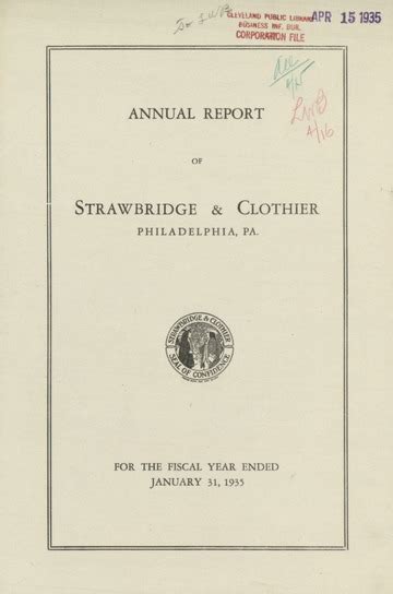 Strawbridge & Clothier Annual Reports: 1934–1941, 1944–1945, 1947–1965, 1967–1975. : Free ...