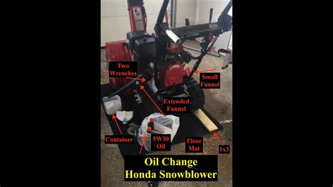 Honda Hs Track Snowblower Oil Change Shorts Youtube