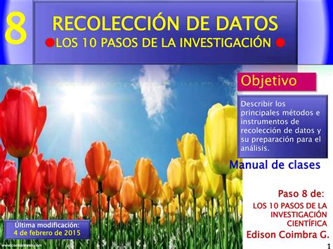 Recolecci N De Datos Paso De La Investigacion Cientifica Ppt