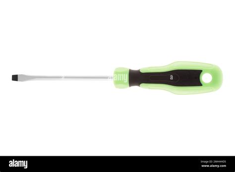 Flathead screwdriver on white background Stock Photo - Alamy