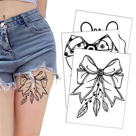 Leg Waterproof Juice Herbal Temporary Tattoo Tattoo Sticker Wholesale