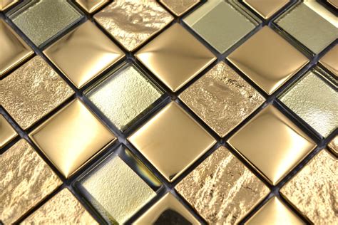 Glass Mosaic Tiles Midland Gold 300x300mm Luxury Tiles Uk