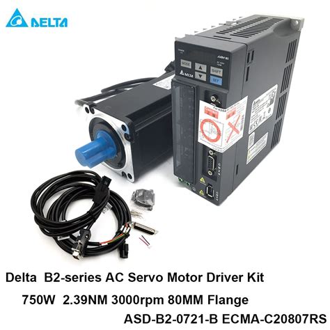 Delta Ac Servo Motor Drive Kit 750w 2 39nm 3000rpm 17bit Asd B2 0721 B