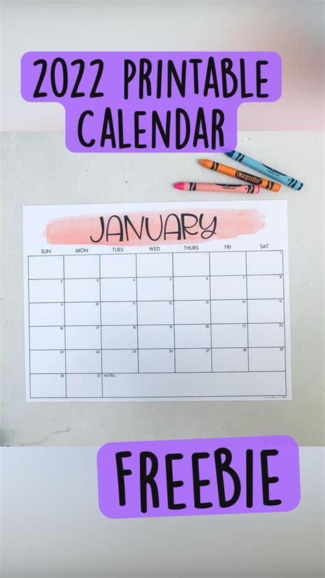 2022 Free Printable Calendar | wall calendar | monthly calendar ...