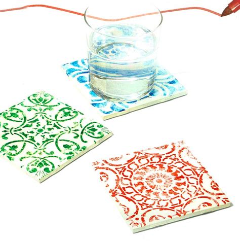 Sharpie Tile Coasters Color In Stencil On Tile With Sharpie And Let