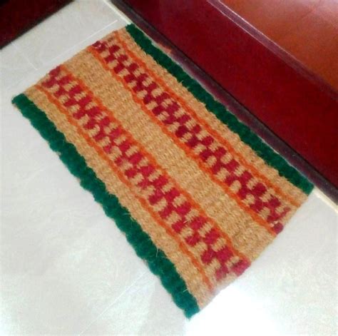 Multicolor Rectangular Handwoven Coir Doormats Size Assorted