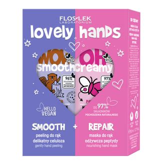 Zestaw Flos Lek Lovely Hands Kuracja Naprawcza Wow Smooth Delikatny