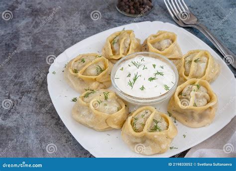 Top View Of Manti With Lamb Meat Stock Photo Image Of Lamb Mutton