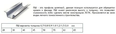 Шляпный профиль