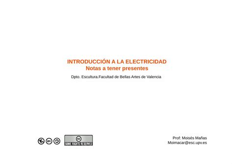 PDF INTRODUCCIÓN A LA ELECTRICIDAD personales upv espersonales upv