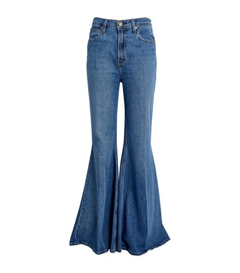 Womens Frame Blue The Extreme Flare High Rise Flared Jeans Harrods Us